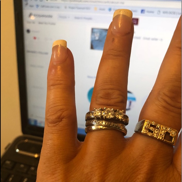 #1RING! 3CT CZ Sterling Silver Ring, GorgeouS!Firm - Picture 3 of 8